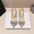 Luxury Style Butterfly Knot Crystal Pointed Toe Heel